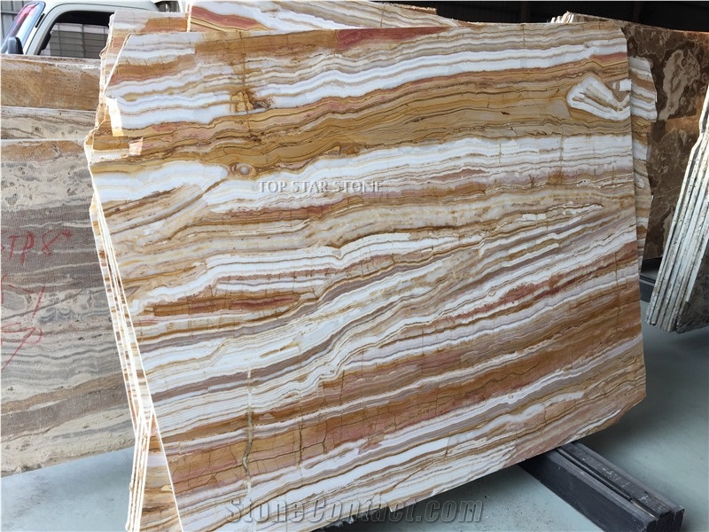 Iran Honey Tronyx Tiles & Slab,Golden Line Onyx Slabs