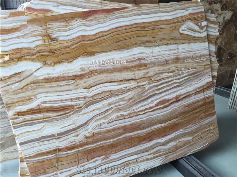 Iran Honey Tronyx Tiles & Slab,Golden Line Onyx Slabs
