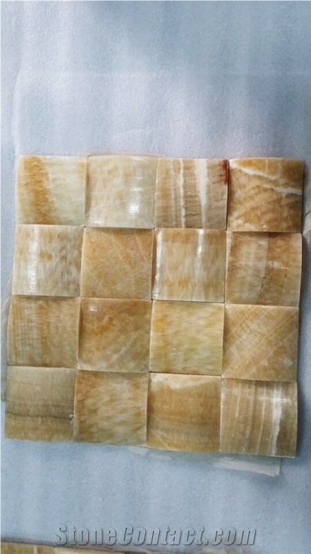 Basketweave Mosaic, Honey Onyx Mosaic