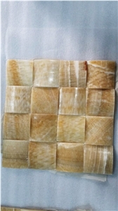Basketweave Mosaic, Honey Onyx Mosaic