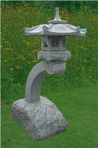 G654 Granite Lanterns,Dark Grey Stone Japanese Lanterns