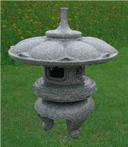 Hot Sell Dark Grey Granite Stone Lanterns