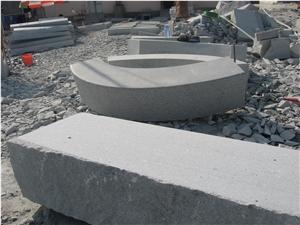 Grey Granite Radius Stone, G341 Grey Granite Kerbstone