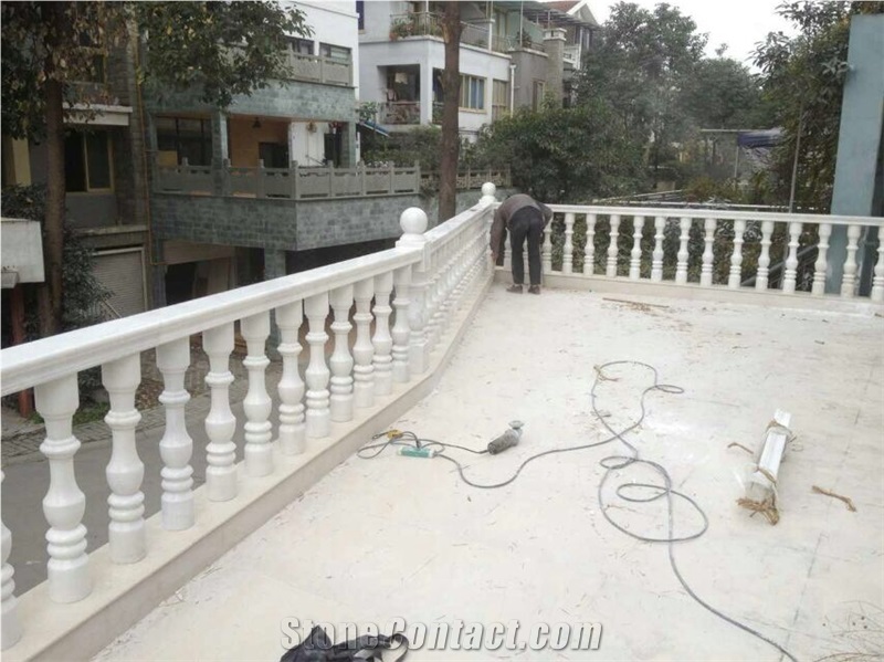 Crystal White Marble Rails