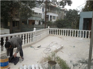 Crystal White Marble Rails