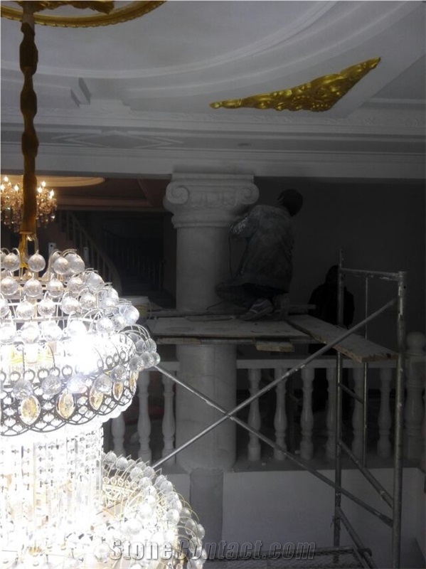 Crystal White Marble Rails