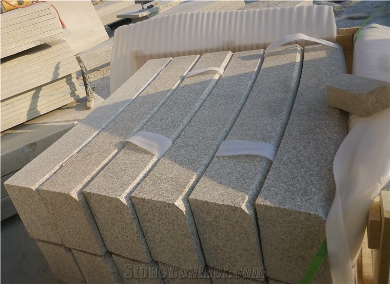China Gold Granite Kerbstone,Yellow Rust Granite