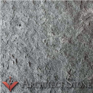 Khust Basalt Flamed Tiles, Ukraine Black Basalt