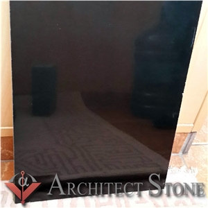 Khust Basalt Polished Tiles, Ukraine Black Basalt
