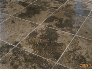 Cappuccino Limestone, China Brown Limestone Slabs