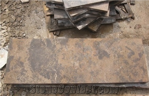 Cappuccino Limestone, China Brown Limestone Slabs