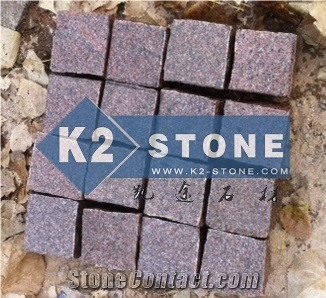 G354 Dark Red Granite Cubes/Sets/Pavers