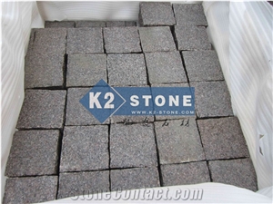 G354 Dark Red Granite Cubes/Sets/Pavers