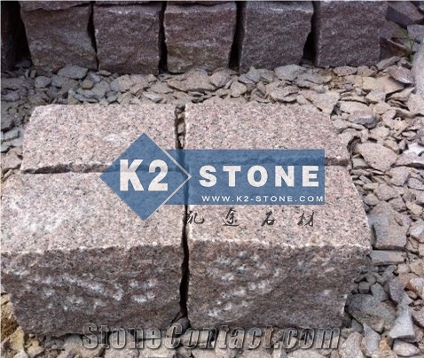 G354 Dark Red Granite Cubes/Sets/Pavers