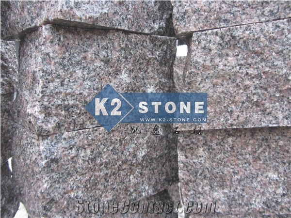 G354 Dark Red Granite Cubes/Sets/Pavers