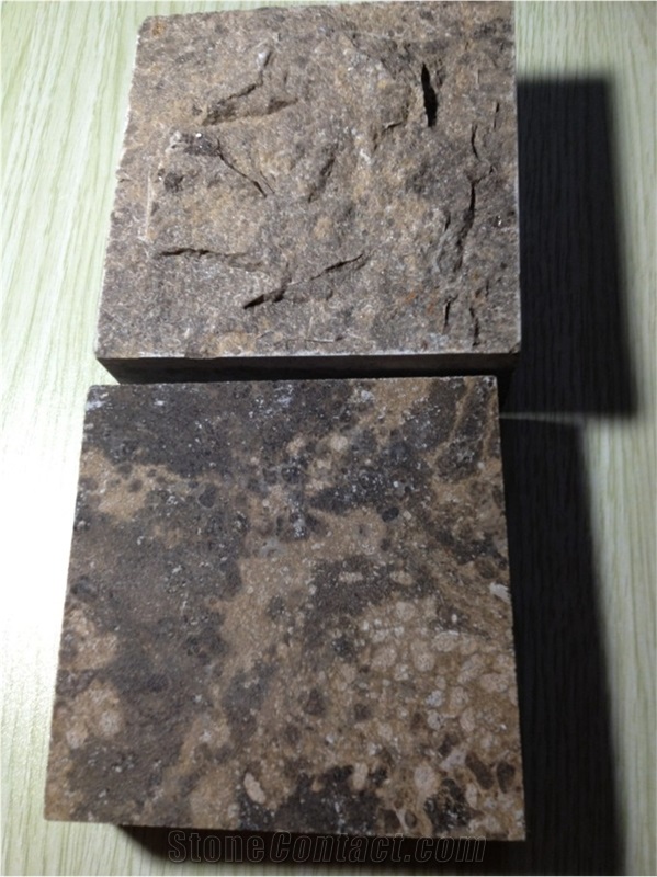 Golden Cornat Limestone,China Brown Limestone Slabs & Tiles