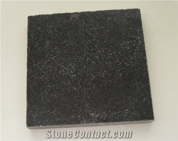 Manchu Caviar Limestone Tile,China Black Limestone