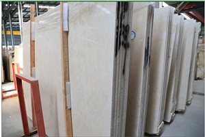 Bulgaria Vratza Limestone Polished Beige Limestone Slabs for Interior Building Floor & Wall Covering