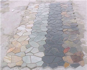 China Rust Slate Random Flagstone Walkway Pavers Countryard Road
