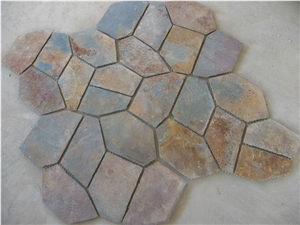 China Rust Slate Random Flagstone Walkway Pavers Countryard Road