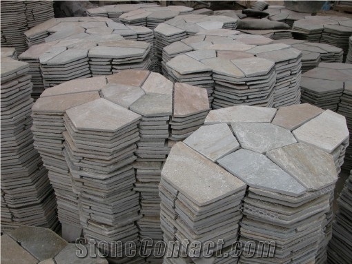China Rust Slate Random Flagstone Walkway Pavers Countryard Road