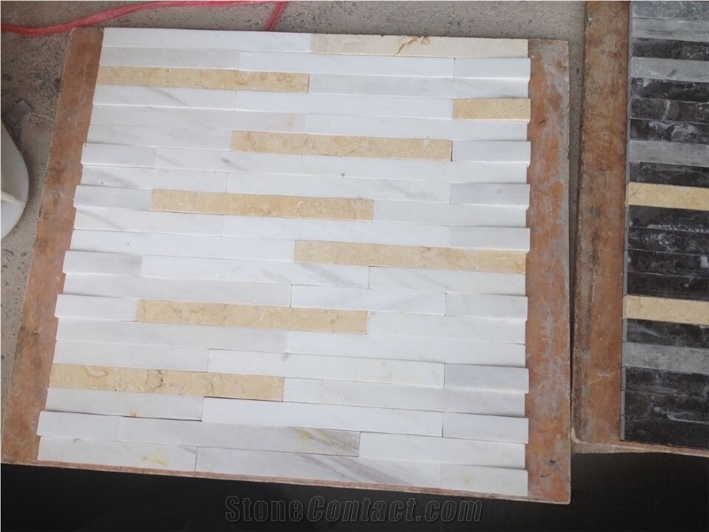 Crema Marfil Marble Brick Mosaic Walling Decor- Different Shaped Welcomed