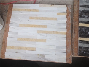Crema Marfil Marble Brick Mosaic Walling Decor- Different Shaped Welcomed