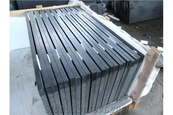 G684 Fuding Black Basalt Flamed Surface Cube Stone/Cobble for Exterior Stepping Pavers