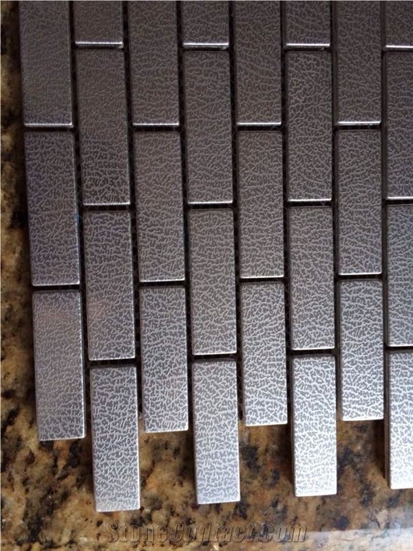 Metal Mosaic Linear Shaped for Store Flooring & Walling Interior Home Building Design