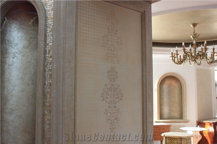 Metal Mosaic Linear Shaped for Store Flooring & Walling Interior Home Building Design