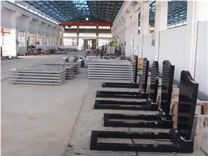 Polished Shanxi Black Granite Monument Vases