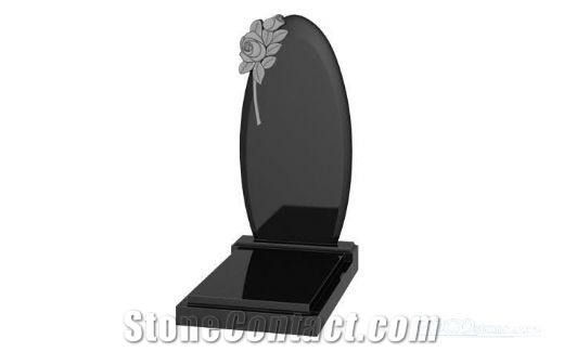Shanxi Black Granite Western Style Monuments High Quality,China Absolutely Black Granite Tombstone