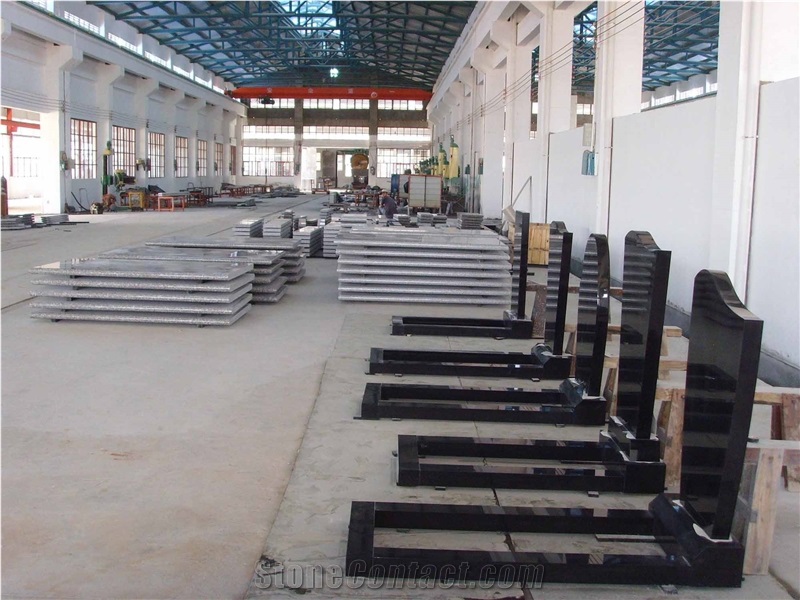 Shanxi Black Granite Western Style Monuments High Quality,China Absolutely Black Granite Tombstone