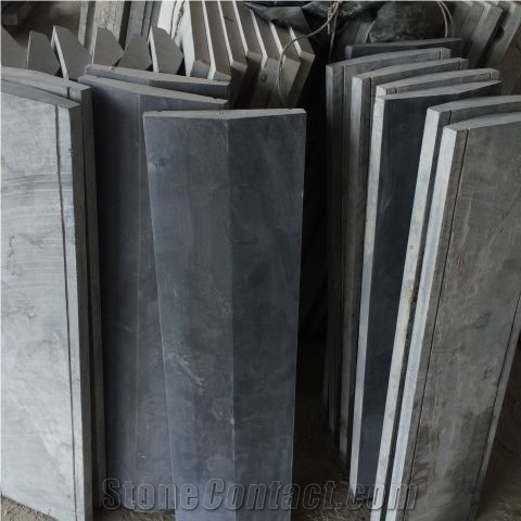 Blue Limestone Cap Stone Pier Caps, Wall Coping