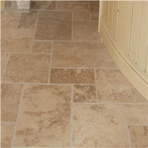 Beige Traverine Tiles French Pattern