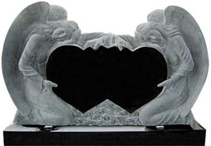 Black Granite Western Design Double Monument
