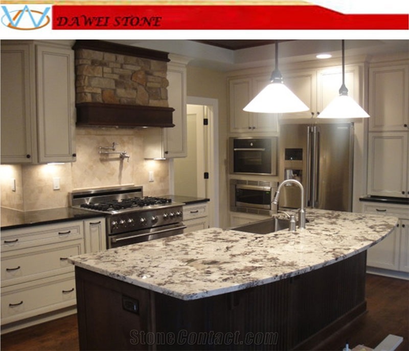 Decatus White Granite Countertop Tiles Retro Design