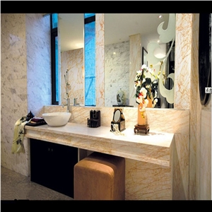 Golden Spider Marble Tiles, Greece Yellow Marble