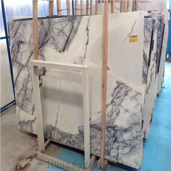 Milas Lilac White Marble Tiles & Slabs, Turkey Lilac Marble