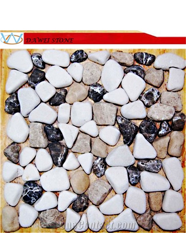 Multicolor Pebble Mosaic Tiles