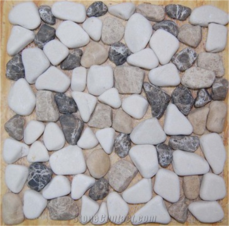 Multicolor Pebble Mosaic Tiles