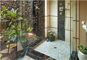 Multicolor Pebble Mosaic Tiles