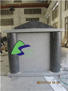 Grey and Black Granite Mausoleum