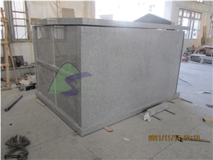 Grey and Black Granite Mausoleum
