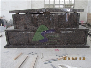 Tan Brown Granite Mausoleum & Columbarium，India Brown Granite