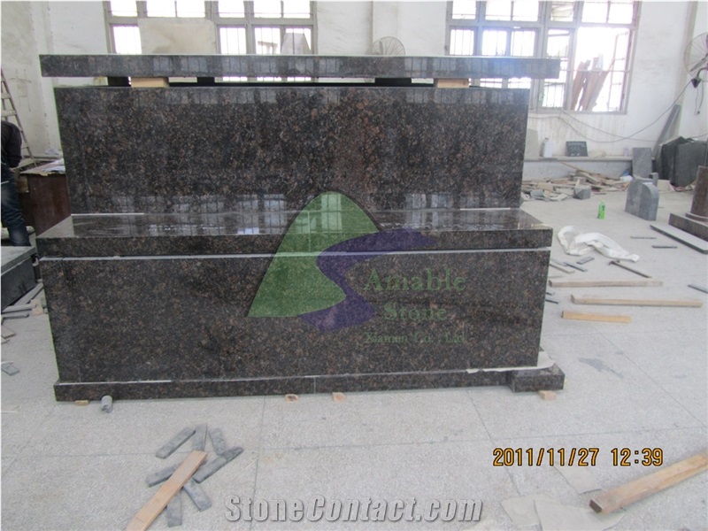 Tan Brown Granite Mausoleum & Columbarium，India Brown Granite
