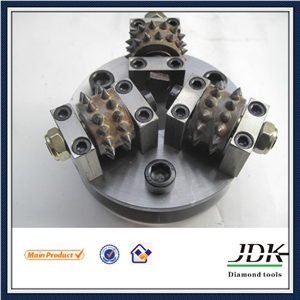 Jdk 125mm 3t Carbide Alloy Bush Hammer Roughen Stone Surface Granite Marble Grinding Polish Bush Hammered Stone Roller Alloy Pins Grinding Cutting