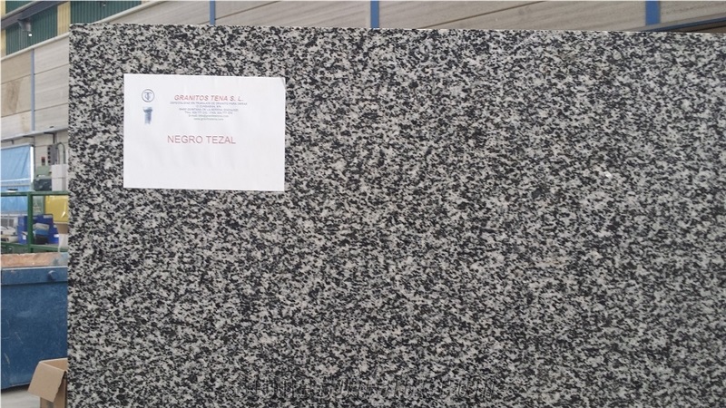 Negro Tezal Granite Slabs, Spain Black Granite Tiles & Slabs, Granito Negro Tezal