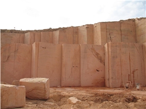 Khalvangah Travertine Blocks, Azarshahr Red Travertine
