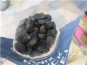 Black Pebble, Black Cobble, Black River Stones